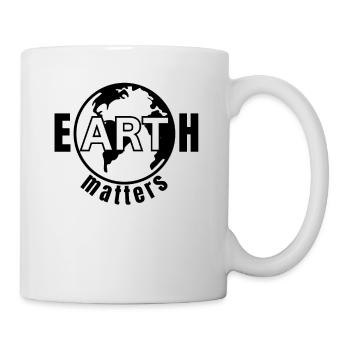 Earth Matters, Art Matters,Trendy Nature Statement - Mug - white - Right