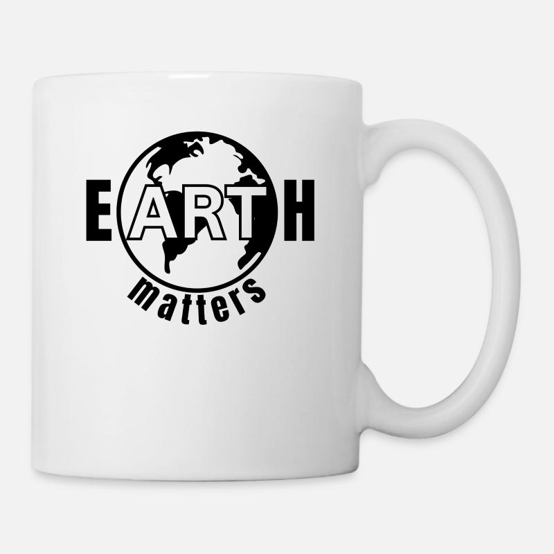 Earth Matters, Art Matters,Trendy Nature Statement - Mug - white