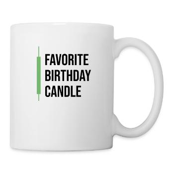 Favorite Birthday Candle - Trading Aktienmarkt - Tasse - Weiß - Rechts