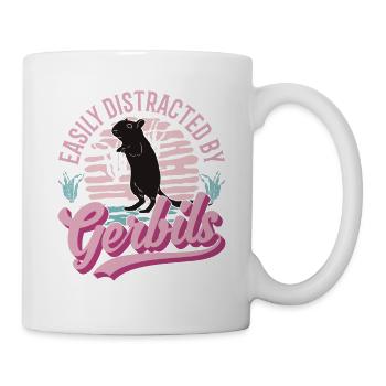 Facilement distrait par la gerbille de Gerbille - Mug blanc - blanc - Droite