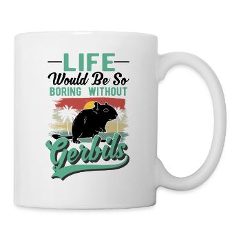 Gerbille Cadeau Rat de course mongol Gerbille - Mug blanc - blanc - Droite