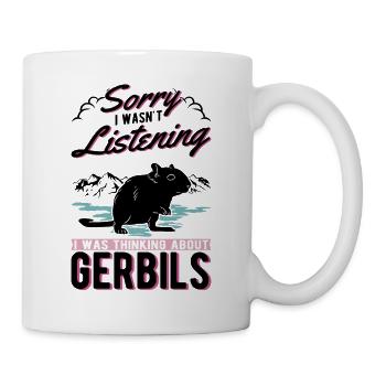 Gerbille Cadeau Rat de course mongol Gerbille - Mug blanc - blanc - Droite
