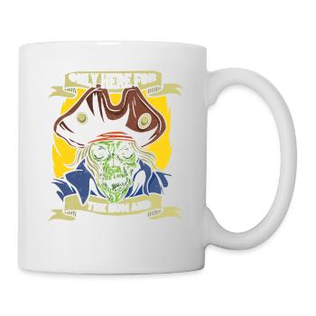 Only Here For The Rum And The Booty Alcohol Drinki - Mug - white - Right
