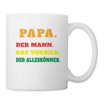 Männer Papa Der Mann Vater Vatertag - Tasse - Weiß - Rechts