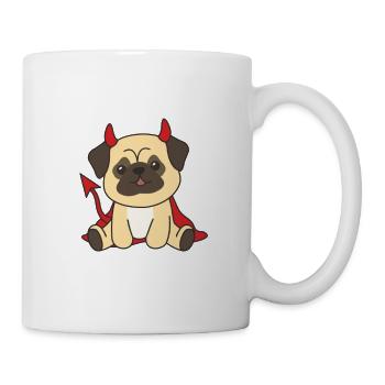 Pug Happy Halloween Devil Costume - Mug - white - Right