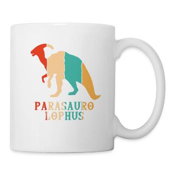 Retro Parasaurolophini Hadrosauridae Lover - Mug - white - Right
