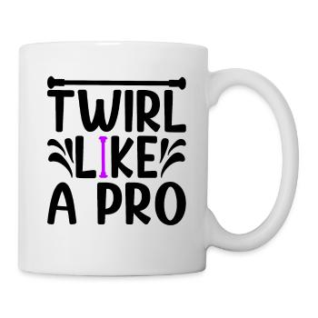Twirler Majorette Twirl Like A Pro Baton Gift Idea - Mug - white - Right