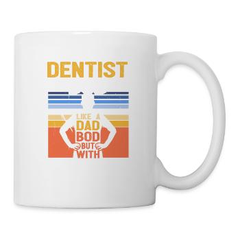 Dentiste Bod comme un papa Bod Drôle de dentisterie - Mug blanc - blanc - Droite
