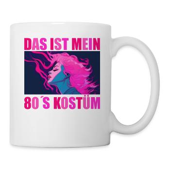 80er Motto Party Das ist mein 80er Jahre Kostüm - Tasse - Weiß - Rechts