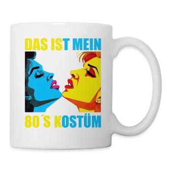 80er Motto Party Das ist mein 80er Jahre Kostüm - Tasse - Weiß - Rechts
