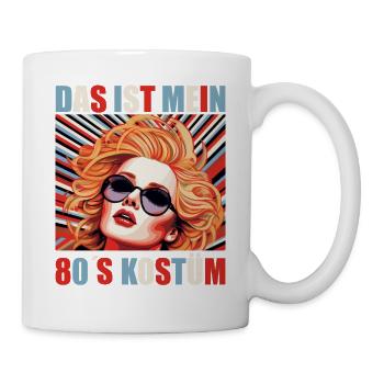 80er Motto Party Das ist mein 80er Jahre Kostüm - Tasse - Weiß - Rechts