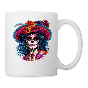 La Calavera Catrina, symbole du cycle de la vie - Mug blanc - blanc - Droite
