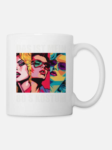 80er Motto Party Das ist mein 80er Jahre Kostüm - Tasse - Weiß