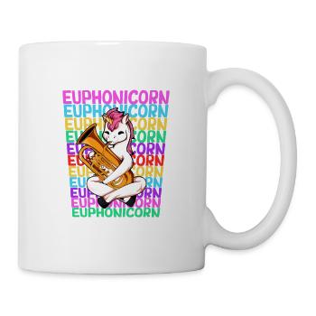Euphonicorn - Einhorn mit Euphonium - Tasse - Weiß - Rechts