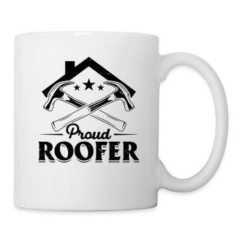 Proud Roofer - Roofer Contractor Roof Worker - Tasse - Weiß - Rechts