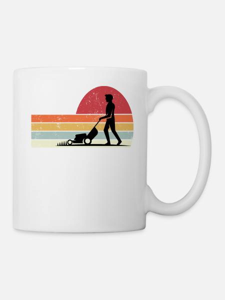 Lawn mower - Tasse - Weiß