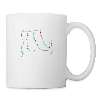 Vache Lumières de Noël Famille Amoureux des neiges - Mug blanc - blanc - Droite