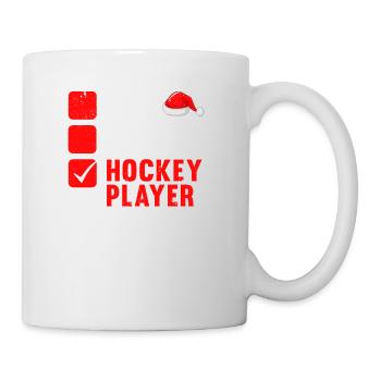 Noël mignon vilain joueur de hockey - Mug blanc - blanc - Droite