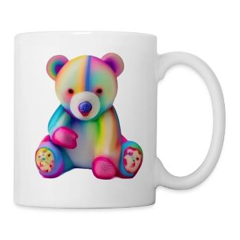 Multicolored teddy bear - Mug - white - Right