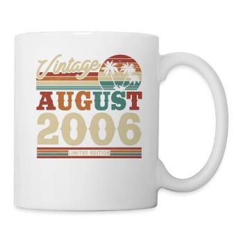 Vintage Geburtstagsgeschenk August 2006 - Tasse - Weiß - Rechts