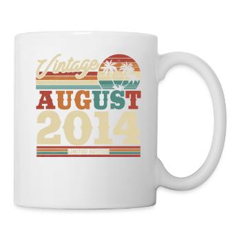 Cadeau d’anniversaire vintage 2014, 9-10 ans - Mug blanc - blanc - Droite
