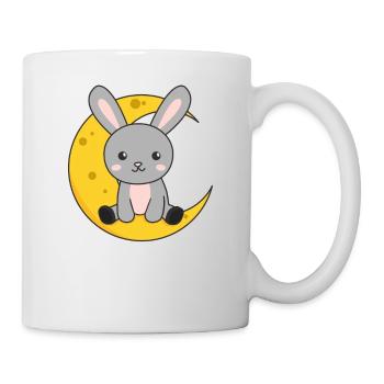 Lapin lune animaux mignons pour les enfants pour la nuit - Mug blanc - blanc - Droite