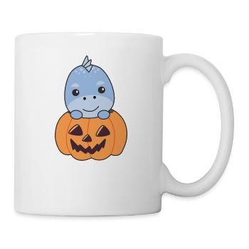 Dino in pumpkin cute dinos Happy Halloween - Mug - white - Right