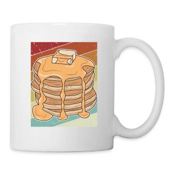 Recettes rétro Flapjack Griddlecake Lover Pancake - Mug blanc - blanc - Droite