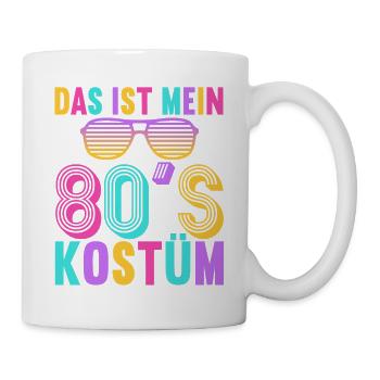 80er Motto Party Das ist mein 80er Jahre Kostüm - Tasse - Weiß - Rechts