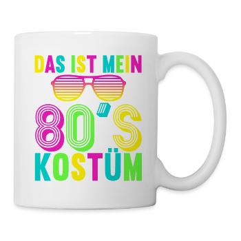 80er Motto Party Das ist mein 80er Jahre Kostüm - Tasse - Weiß - Rechts