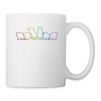 Raccoon LGBT Rainbow Trash Panda Queen Friend - Mug - white - Right