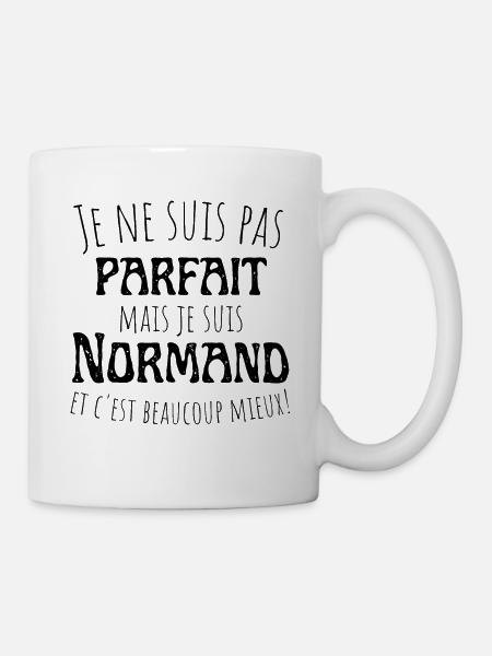 Pas parfait mais Normand, cadeau homme humour - Mug blanc - blanc