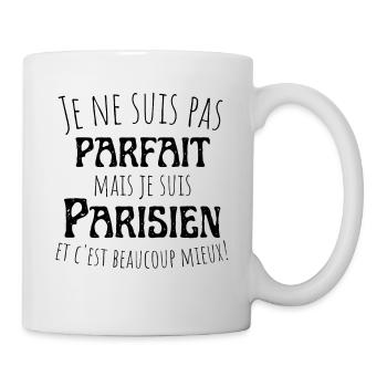 Pas parfait mais parisien, cadeau homme humour - Mug blanc - blanc - Droite