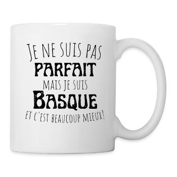 Je ne suis pas parfait mais basque - cadeau fierté - Mug blanc - blanc - Droite