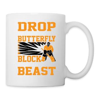 Drop Like A Butterfly, Block Like A Beast 3 - Mug blanc - blanc - Droite