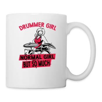 DrummerGirl Like A Normal Girl But So Much Plus Fort - Mug blanc - blanc - Droite