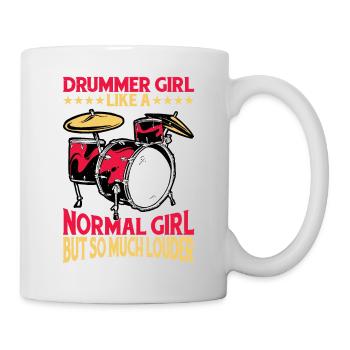 DrummerGirl Like A Normal Girl But So Much Louder3 - Mug blanc - blanc - Droite