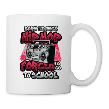 Né pour danser, forcé au hip-hop - Mug blanc - blanc - Droite