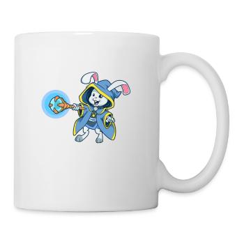 Zauberer Hase - Tasse - Weiß - Rechts