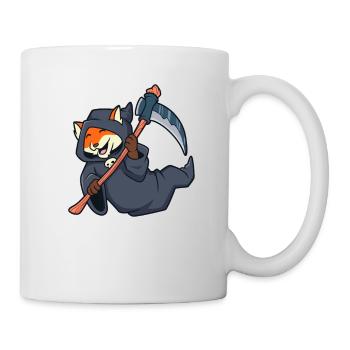 Niedlicher Fuchs Sensenmann - Tasse - Weiß - Rechts