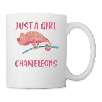 Just A Girl Who Loves Chameleons Reptile Lizard Lo - Tasse - Weiß - Rechts