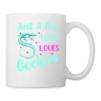 Juste une fille qui aime les geckos Reptile Lizard Lover - Mug blanc - blanc - Droite
