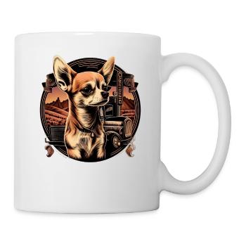 Chihuahua | Trucker LKW-Fahrer Vater Männer Auto - Tasse - Weiß - Rechts