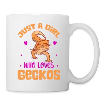 Juste une fille qui aime les geckos Lizard Lover Reptile - Mug blanc - blanc - Droite