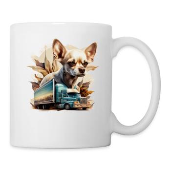 Chihuahua | Trucker LKW-Fahrer Vater Männer Auto - Tasse - Weiß - Rechts