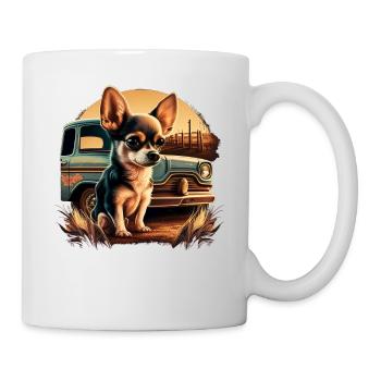 Chihuahua | Trucker LKW-Fahrer Vater Männer Auto - Tasse - Weiß - Rechts
