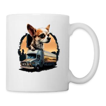 Chihuahua | Trucker LKW-Fahrer Vater Männer Auto - Tasse - Weiß - Rechts
