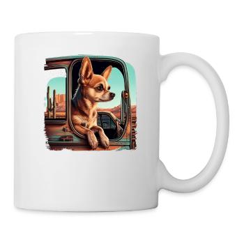 Chihuahua | Trucker LKW-Fahrer Vater Männer Auto - Tasse - Weiß - Rechts