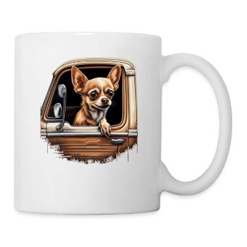 Chihuahua | Trucker LKW-Fahrer Vater Männer Auto - Tasse - Weiß - Rechts