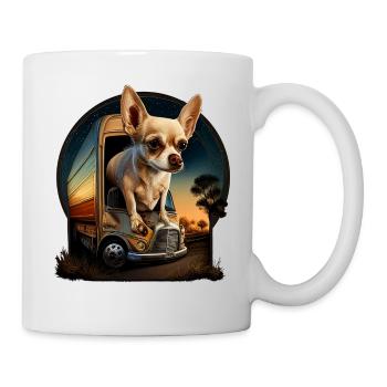 Chihuahua | Trucker LKW-Fahrer Vater Männer Auto - Tasse - Weiß - Rechts